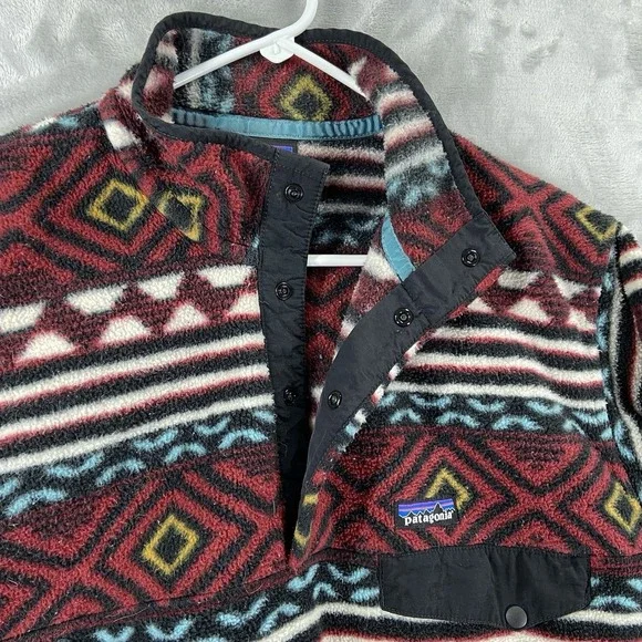 Patagonia Synchilla Sweater men's Medium 1/4 Snap-T Pullover Aztec Saltillo 2016